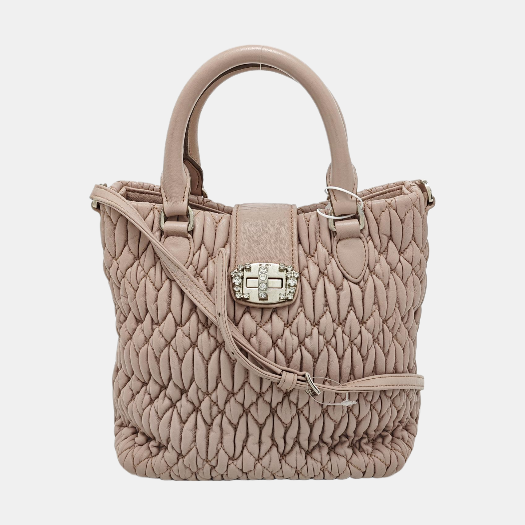 Miu Coffer Quilted Lambskin Pink