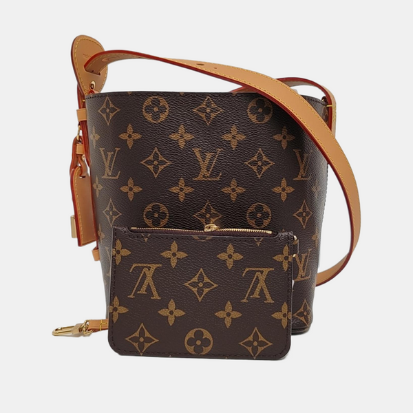 ALL IN BB Monogram Coated Canvas Brown