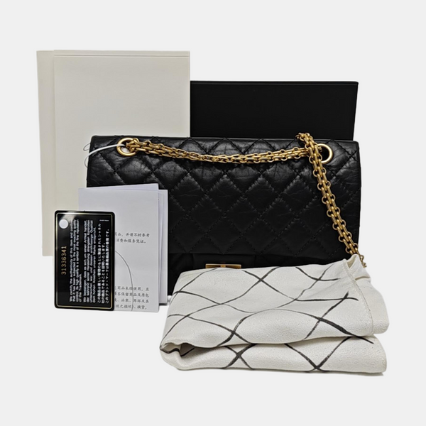 2.55 225 Quilted Calfskin Black