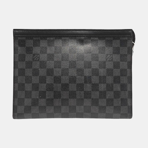 Pochette Voyag MM Damier Graphite Coated Canvas Gray