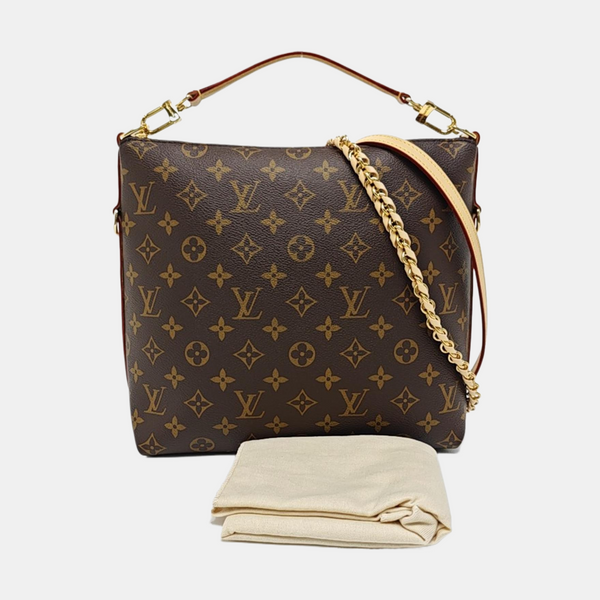 Monogram Coated Canvas Shoulder Bag Brown