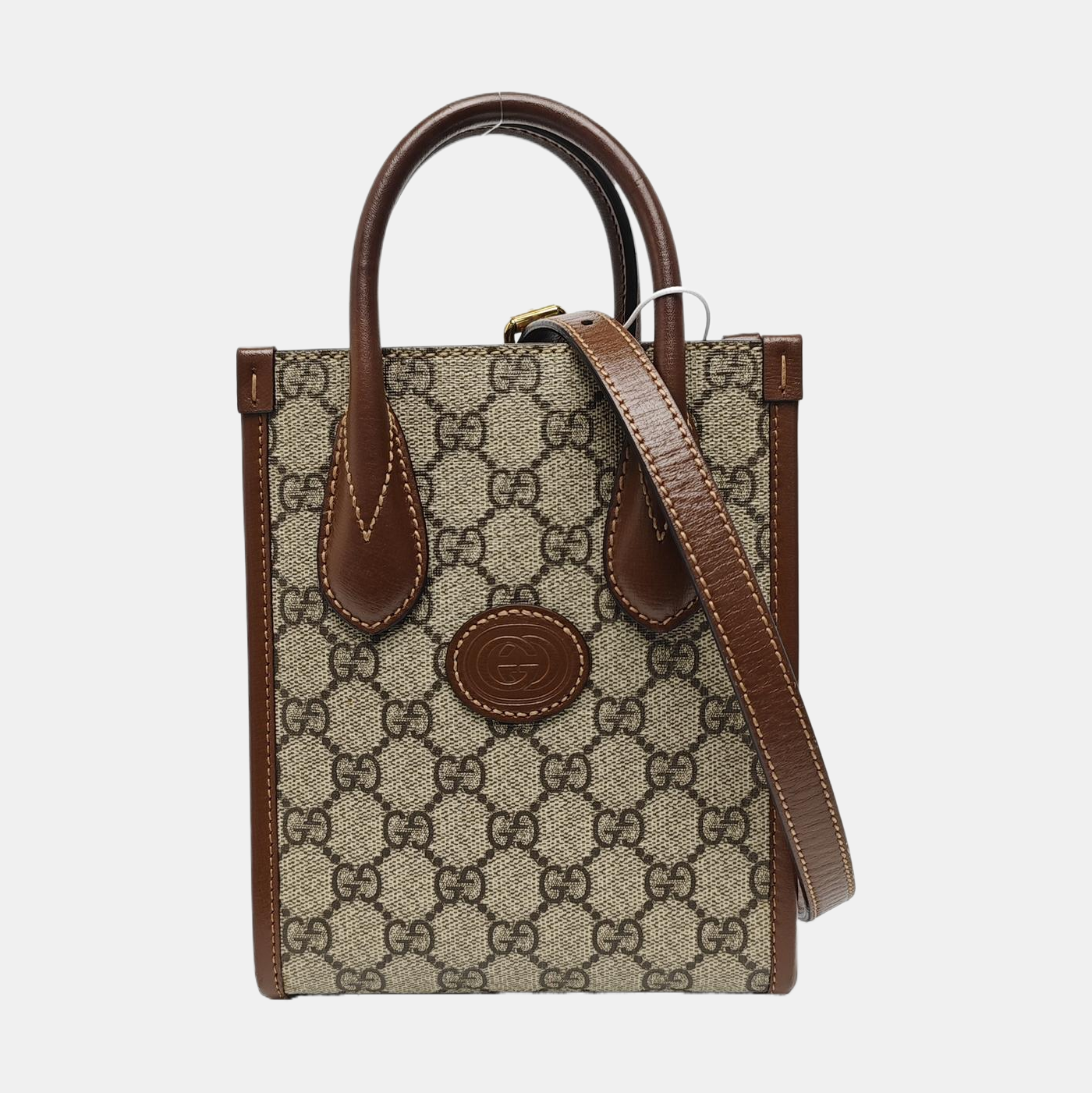 Retro Mini Monogram Coated Canvas Beige