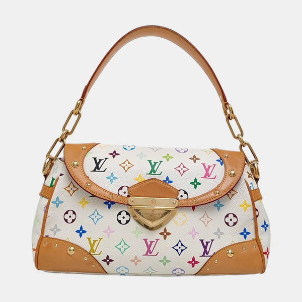 LV × TM BEVERLY MM Monogram Coated Canvas White