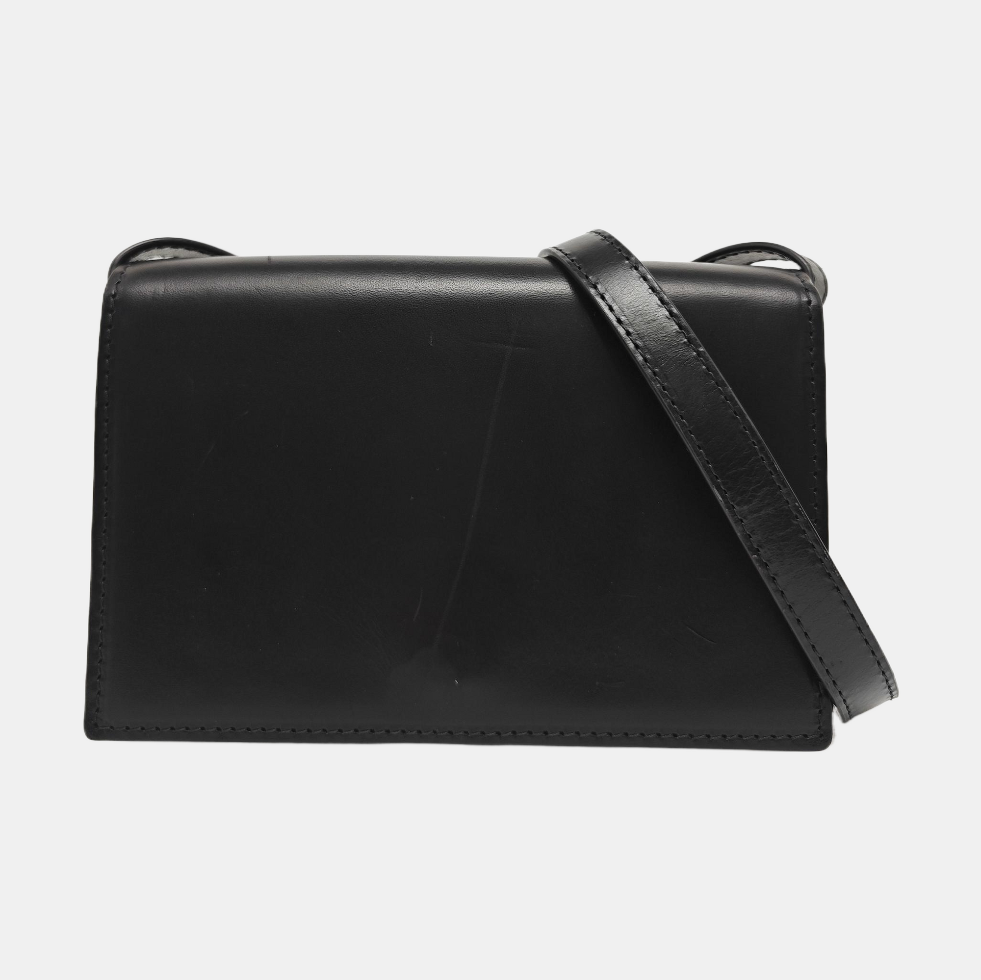 Calfskin Shoulder Bag Black