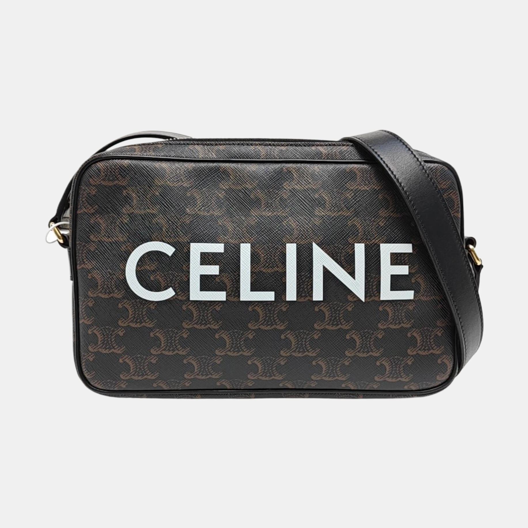 Authenticated pre-owned  TRIOMPHE Medium Coated Canvas Black - Shoulder Bag at Looply