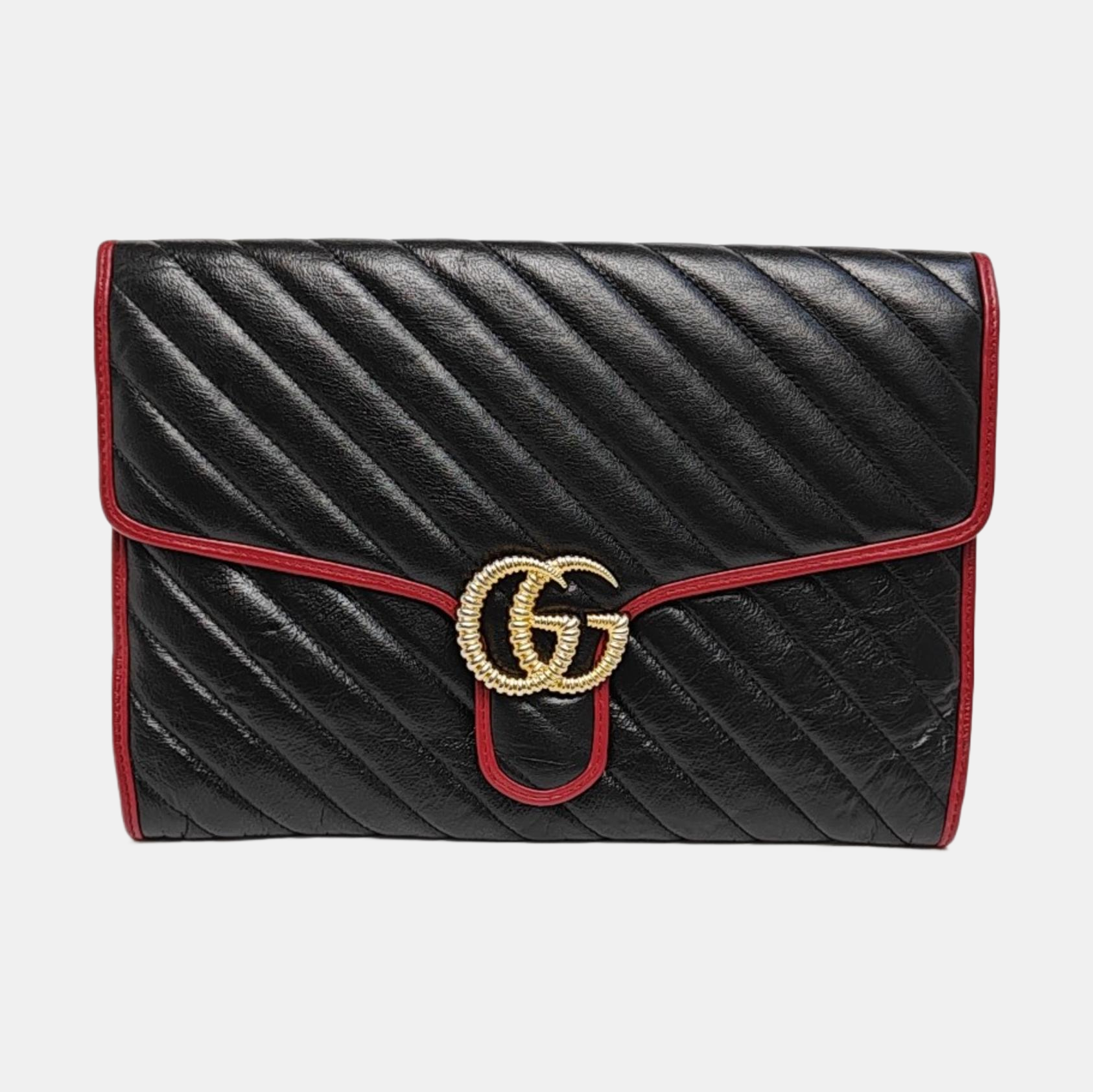 GG Marmont Large Quilted Calfskin Black