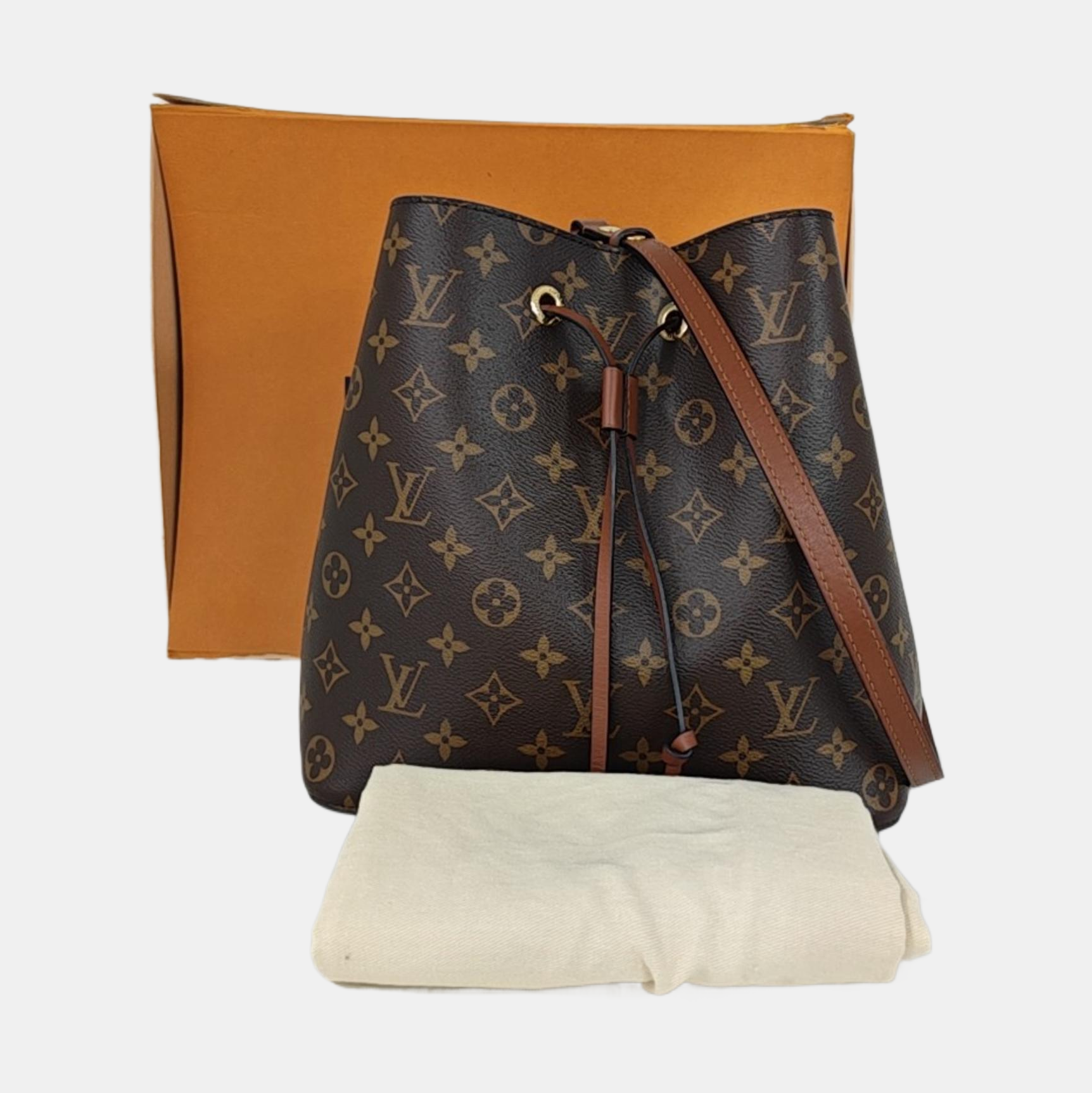 NÉONOÉ MM Monogram Coated Canvas Brown