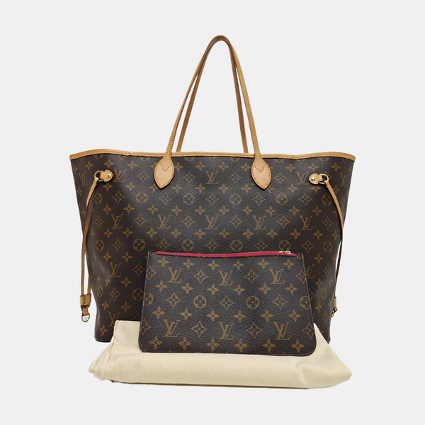 NEVERFULL GM Monogram Coated Canvas Brown