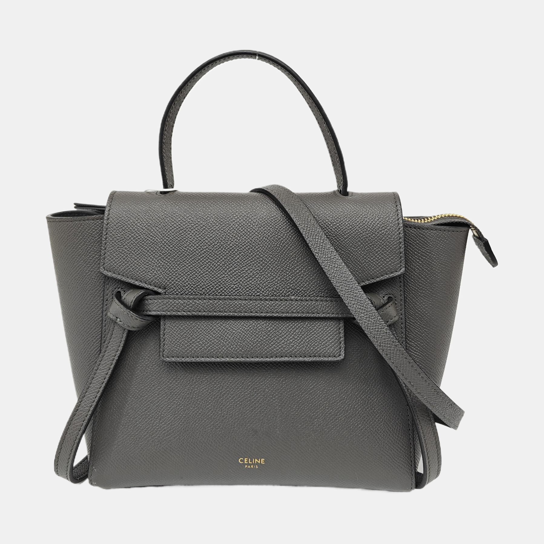 BELT Nano Calfskin Gray