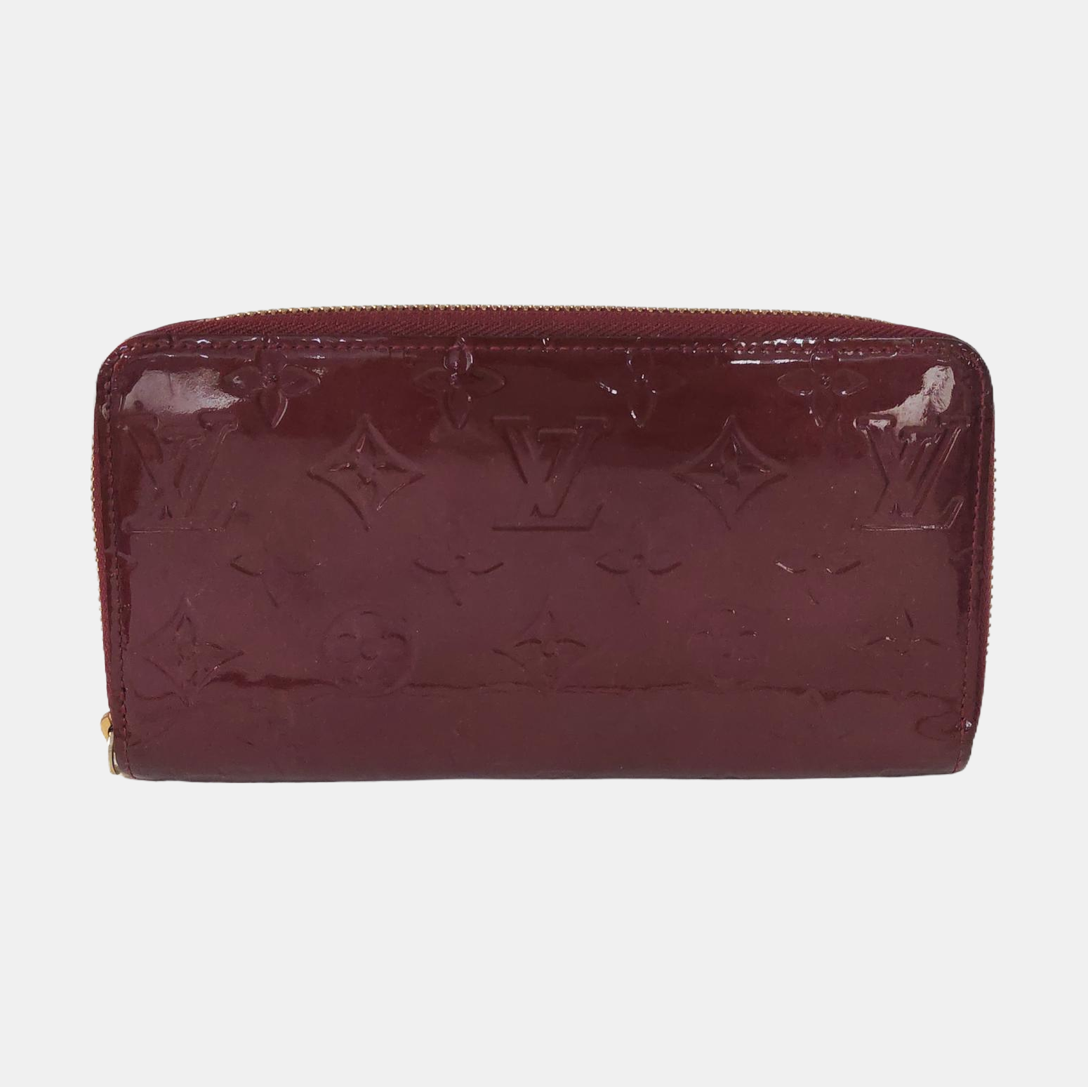 ZIPPY Monogram Patent Leather Red Wallet