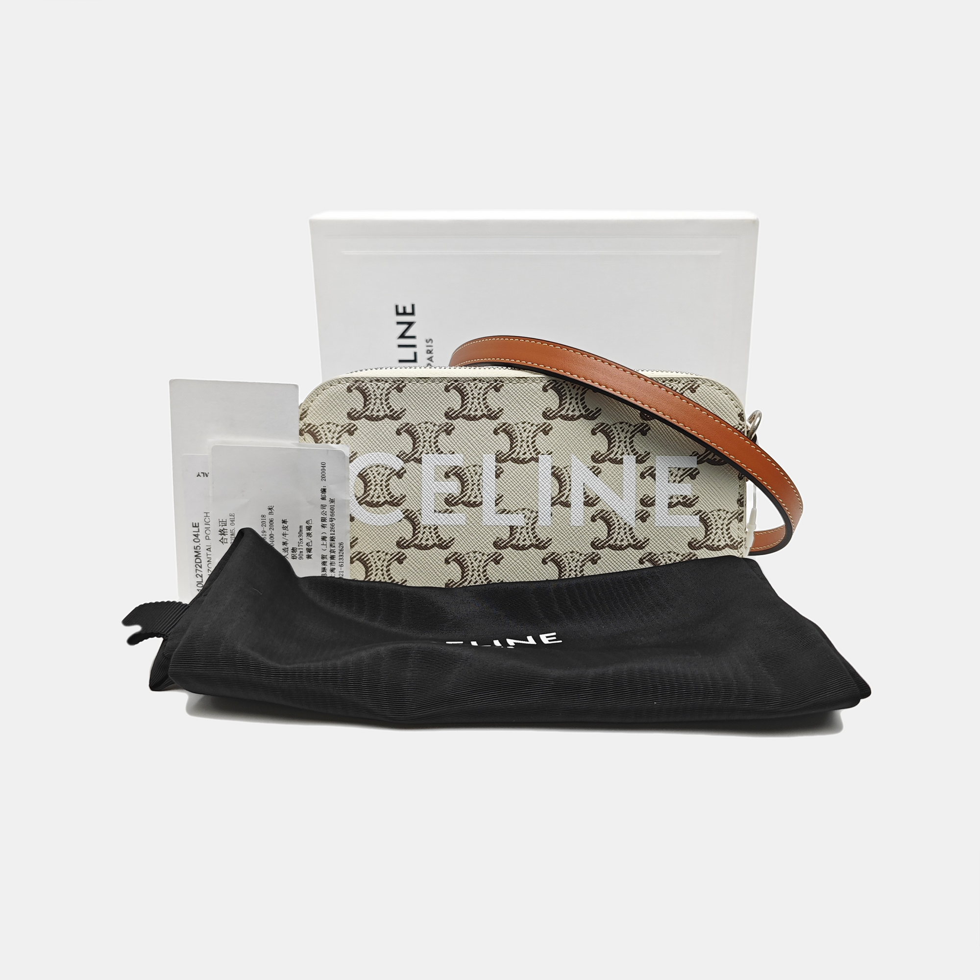 Coated Canvas Shoulder Bag White
