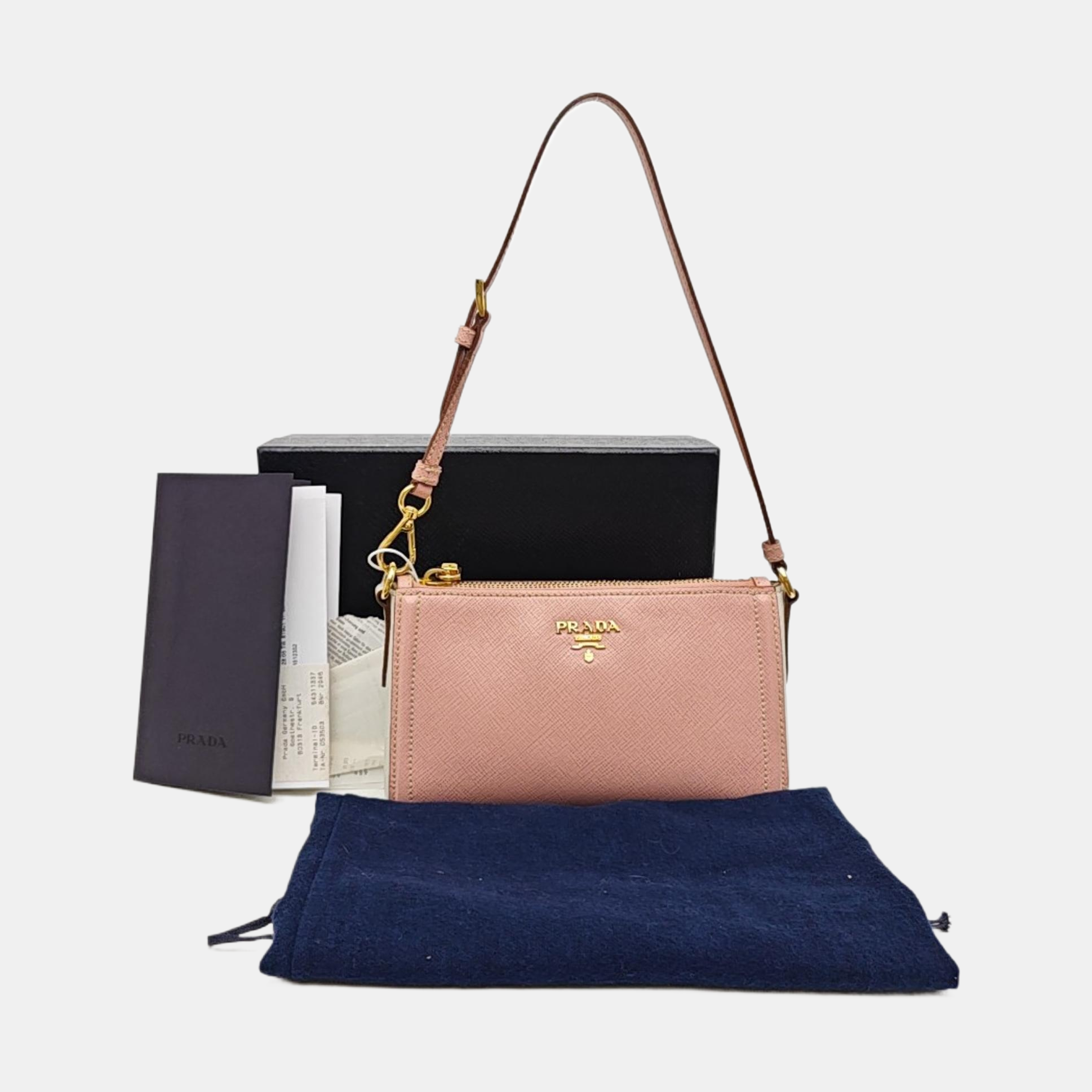 Saffiano Calfskin Top Handle Bag Pink