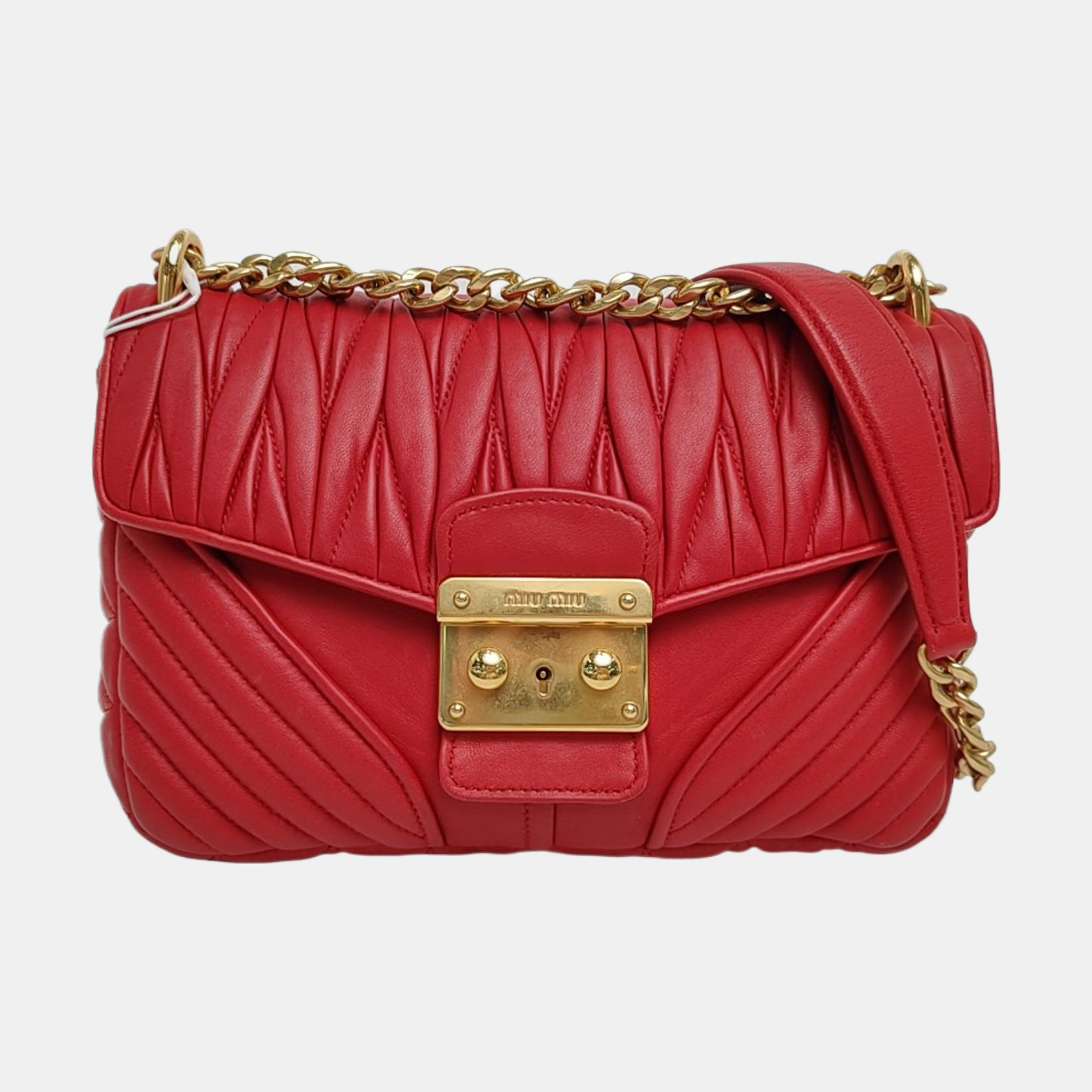 Miu Confidential Quilted Lambskin Red