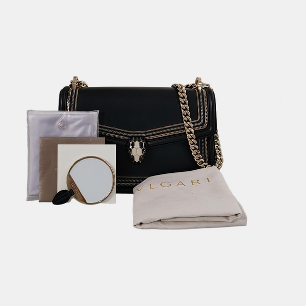 SERPENTI FOREVER Small Calfskin Black
