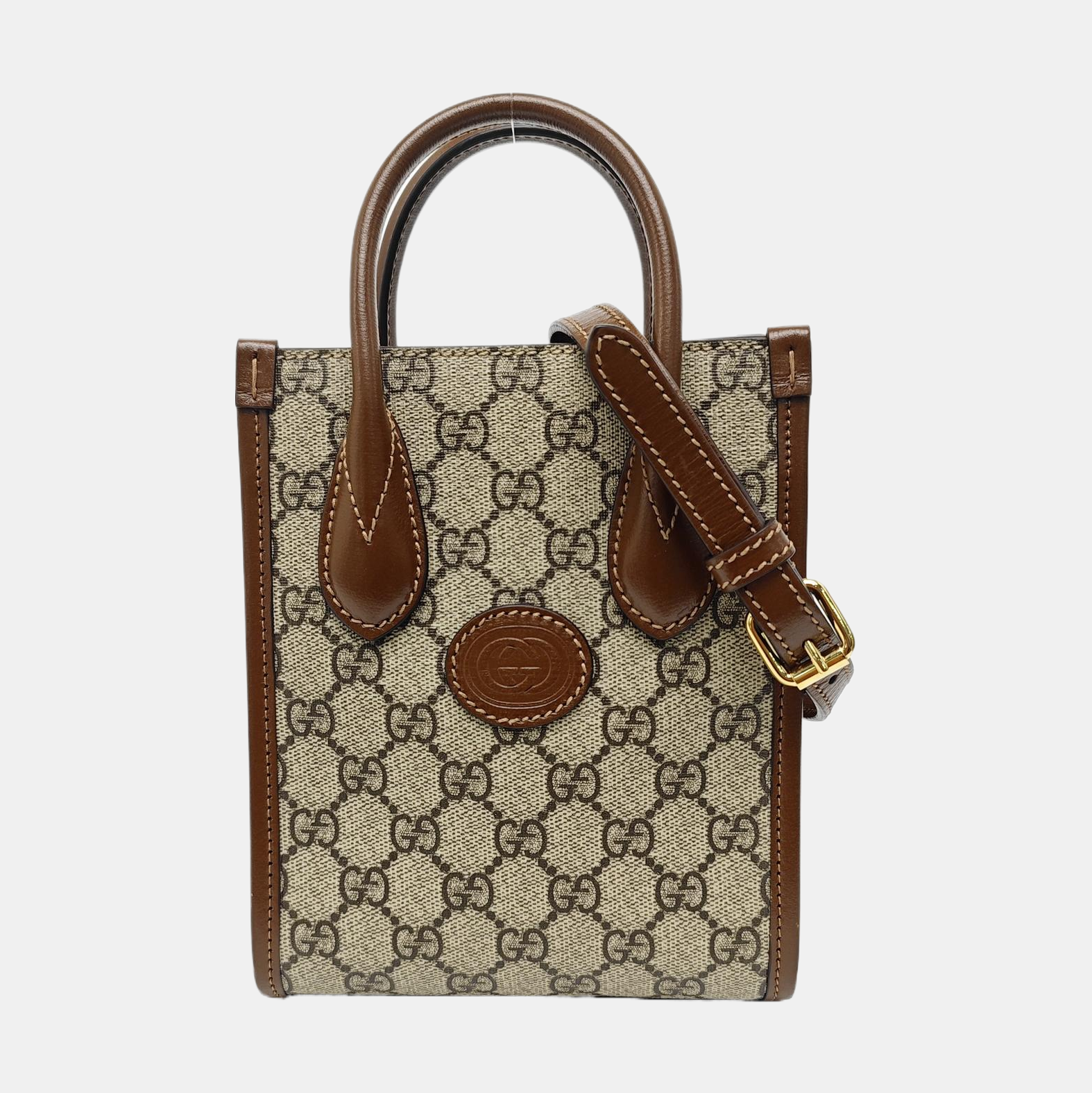 Retro Mini Monogram Coated Canvas Beige