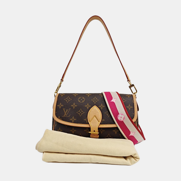 DIANE Monogram Coated Canvas Brown