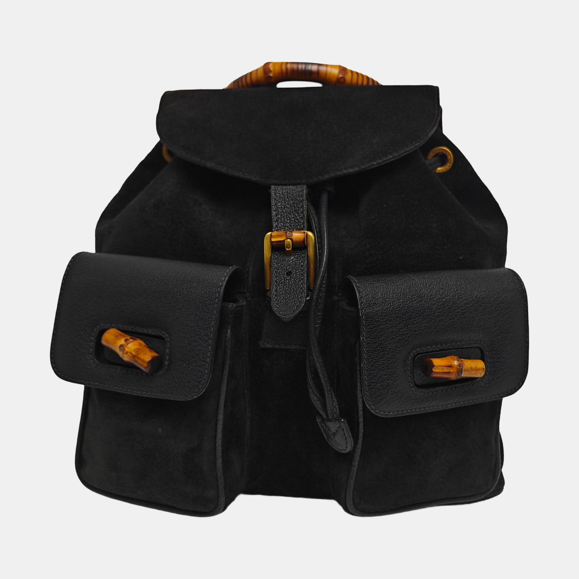 Bamboo 1947 Medium Suede Black
