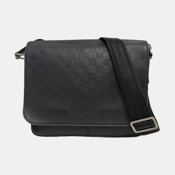 DISTRICT PM Damier Graphite Calfskin Black