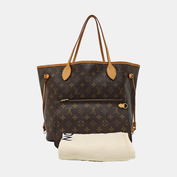 NEVERFULL MM Monogram Coated Canvas Brown