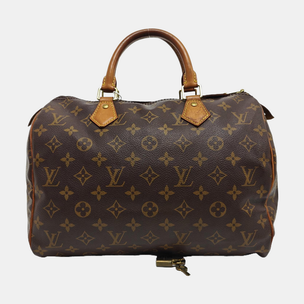 SPEEDY 30 Monogram Coated Canvas Brown