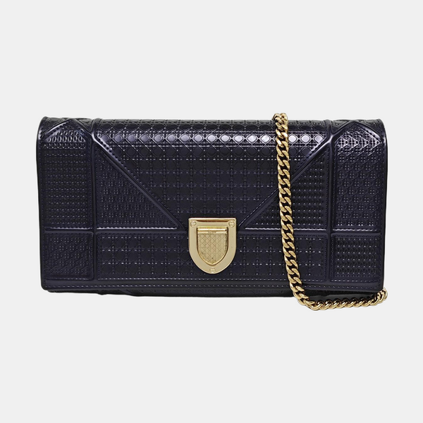 Authenticated pre-owned  Diorama Calfskin Blue - Shoulder Bag at Looply