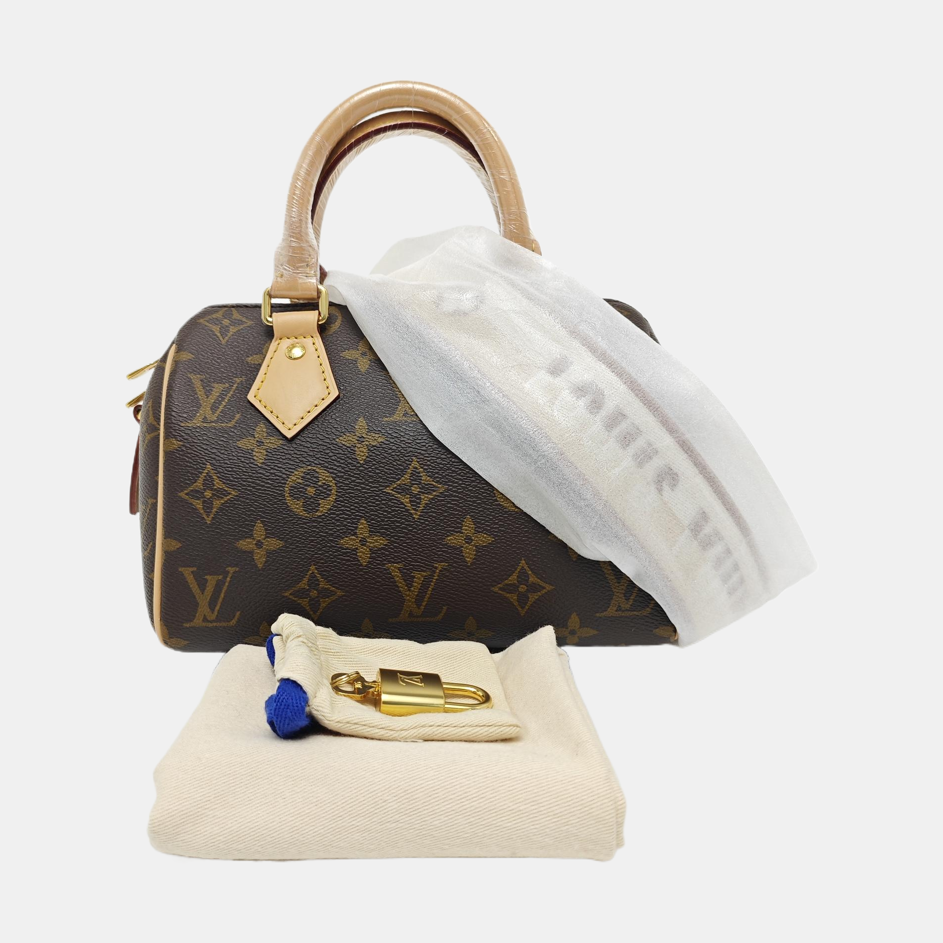 SPEEDY 20 Monogram Coated Canvas Brown