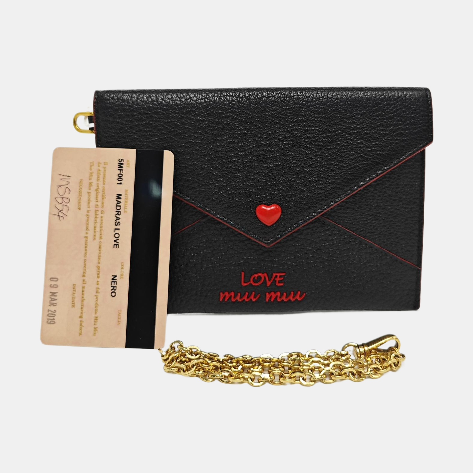 Love Lambskin Black Wallet