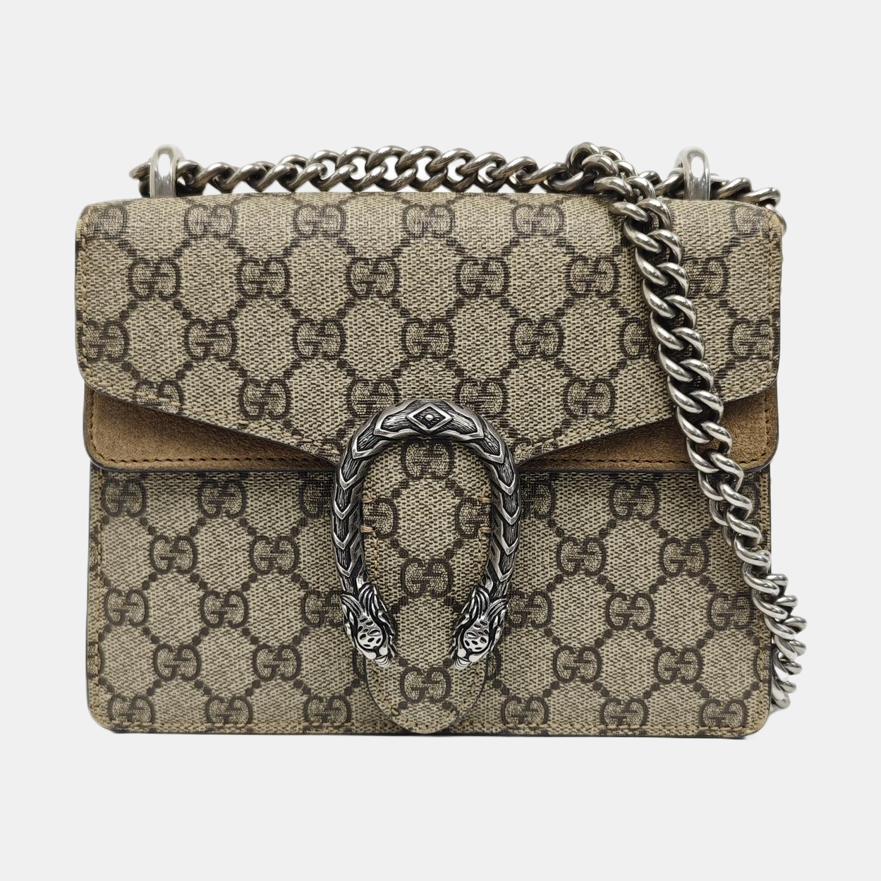 Dionysus Mini Monogram Coated Canvas Beige