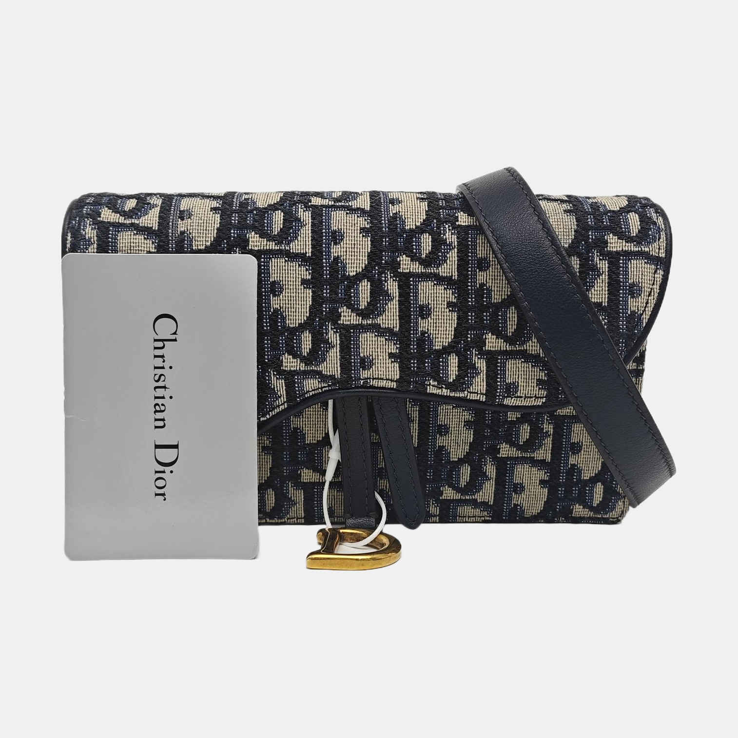 Saddle Mini Oblique Canvas Blue