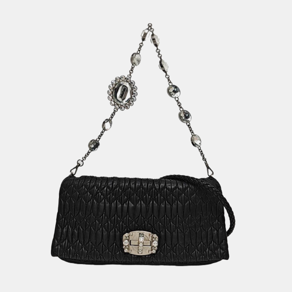 Lambskin Shoulder Bag Black