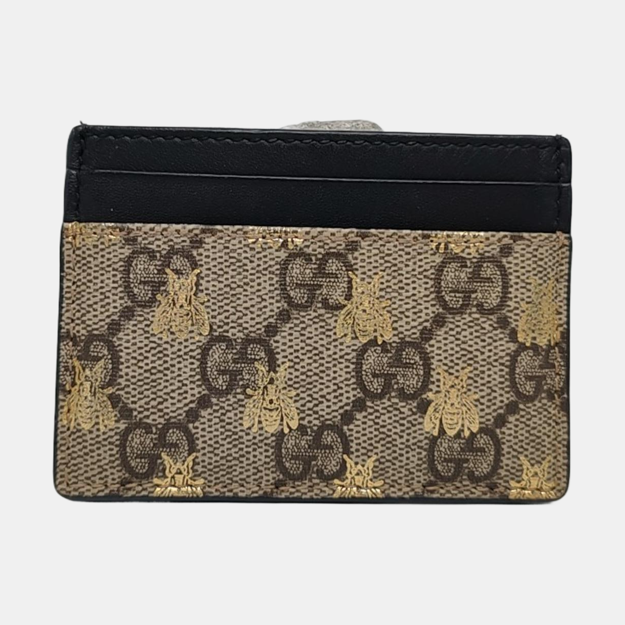 Monogram Coated Canvas Card Holder Beige