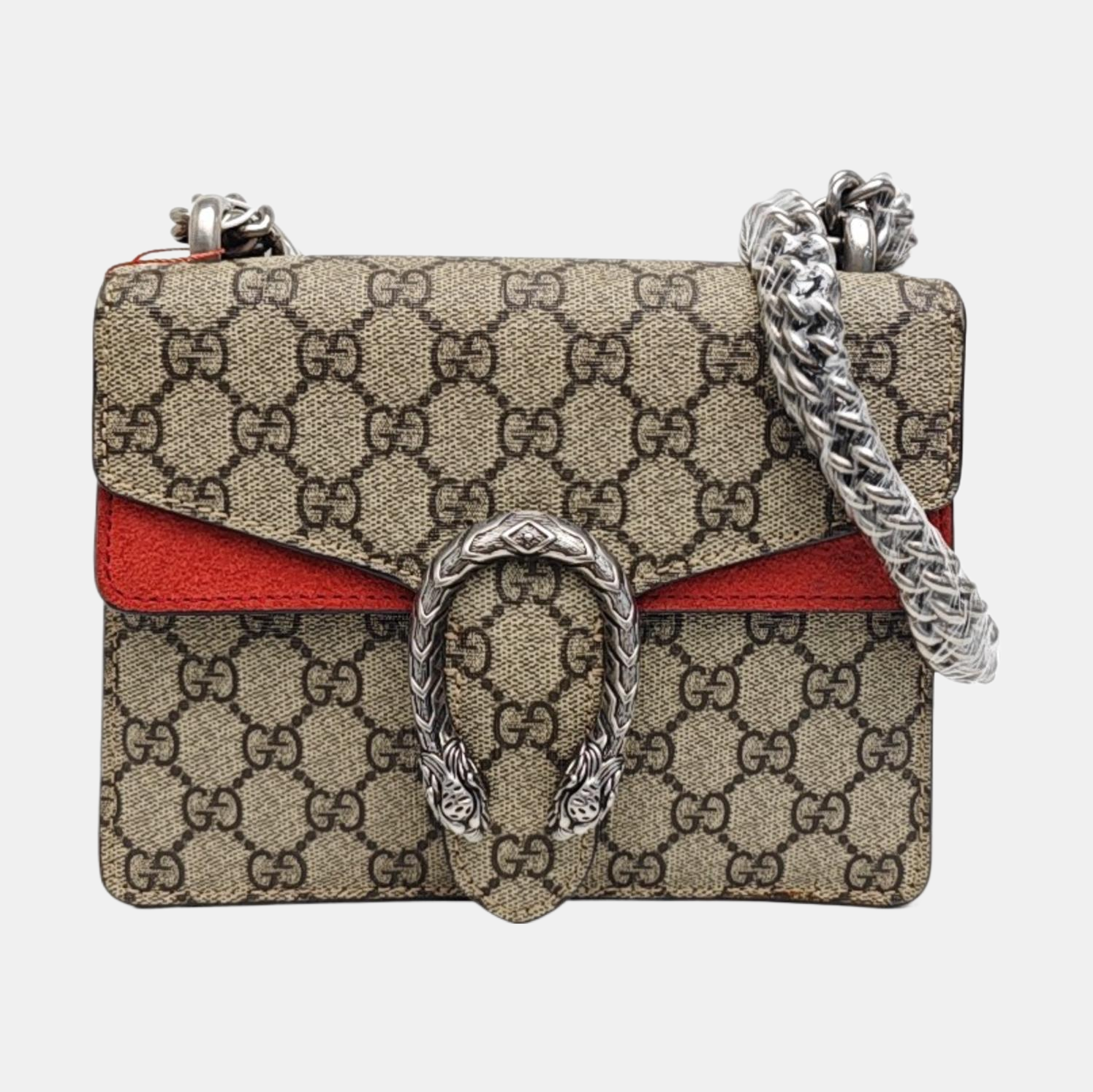Dionysus Mini Monogram Coated Canvas Beige