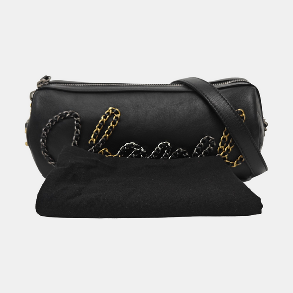 Quilted Calfskin Shoulder Bag Black