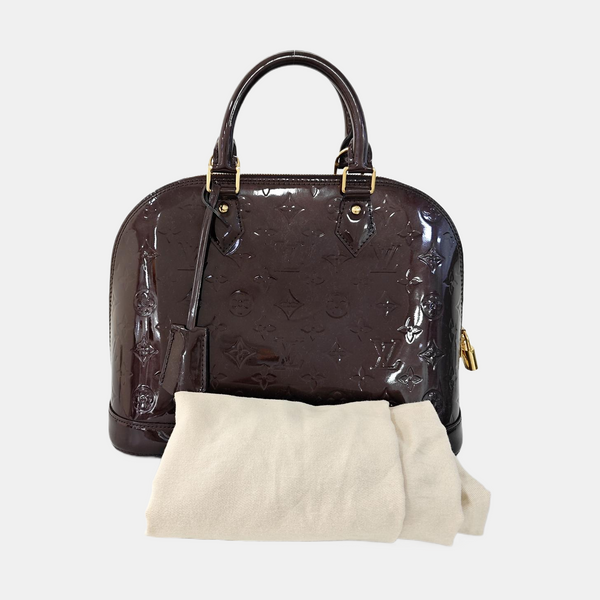 ALMA PM Monogram Patent Leather Red