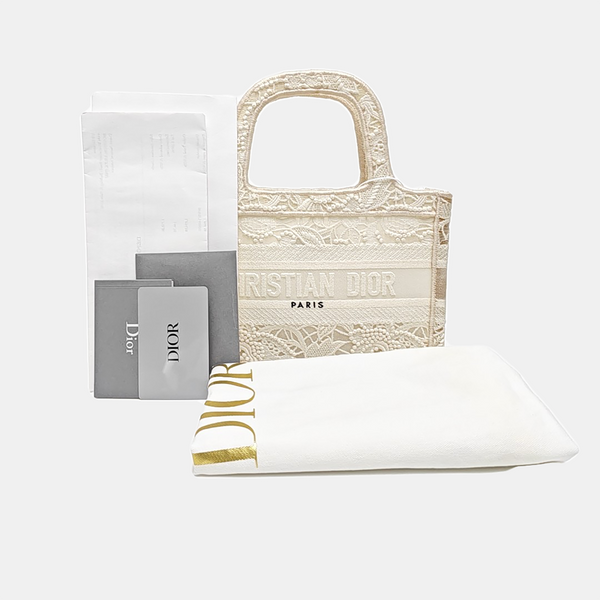 Bolso de mano mini de lona blanco