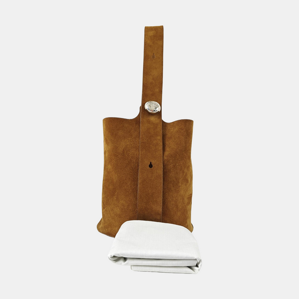 Pebble Bucket Large Suede Brown