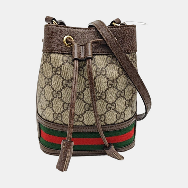 Ophidia Mini Monogram Coated Canvas Beige