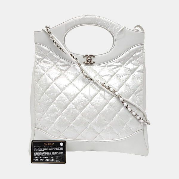 CHANEL 31 Quilted Calfskin White