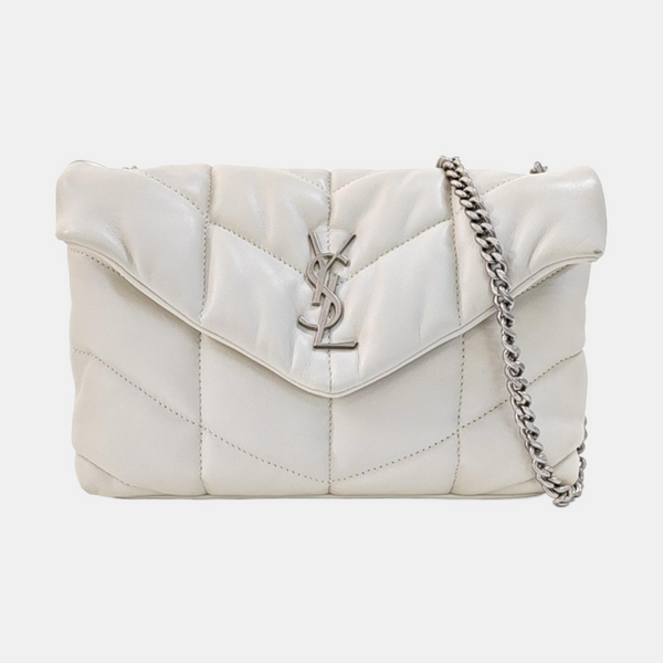 PUFFER TOY Mini Quilted Lambskin White