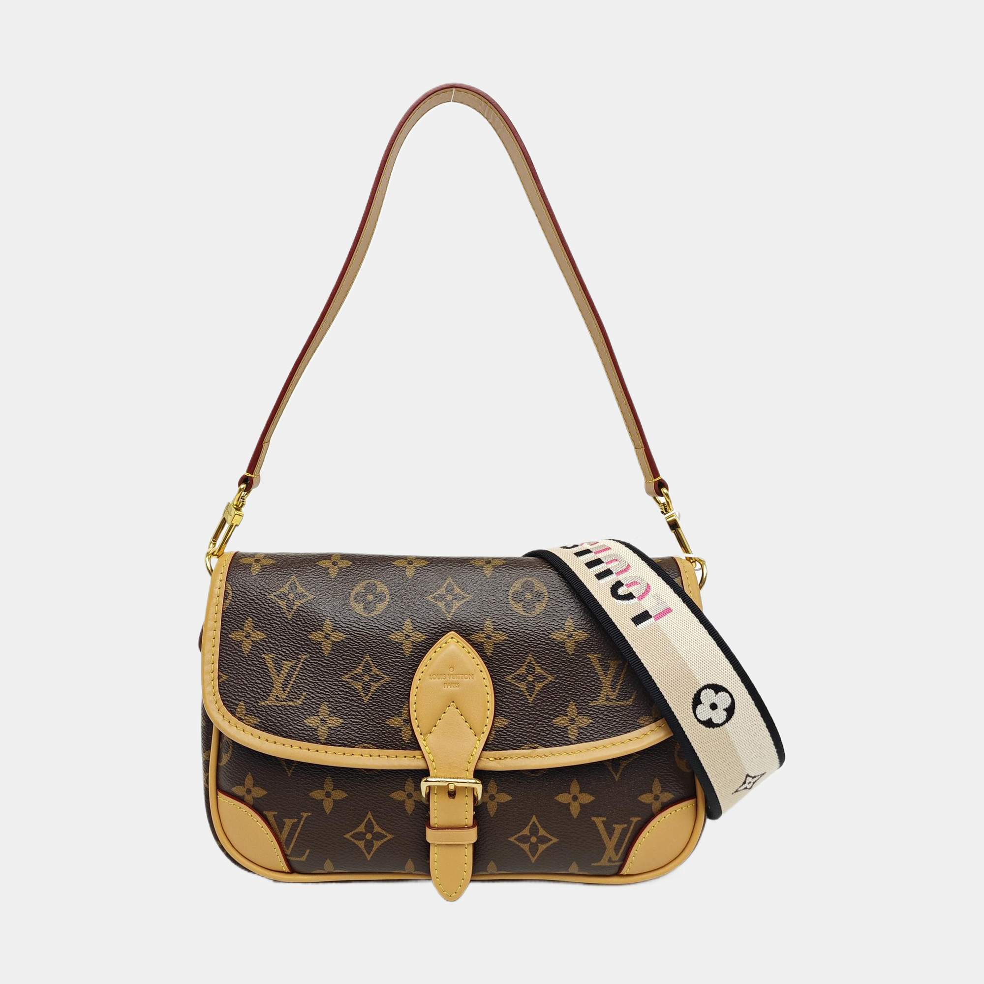 DIANE Monogram Coated Canvas Brown