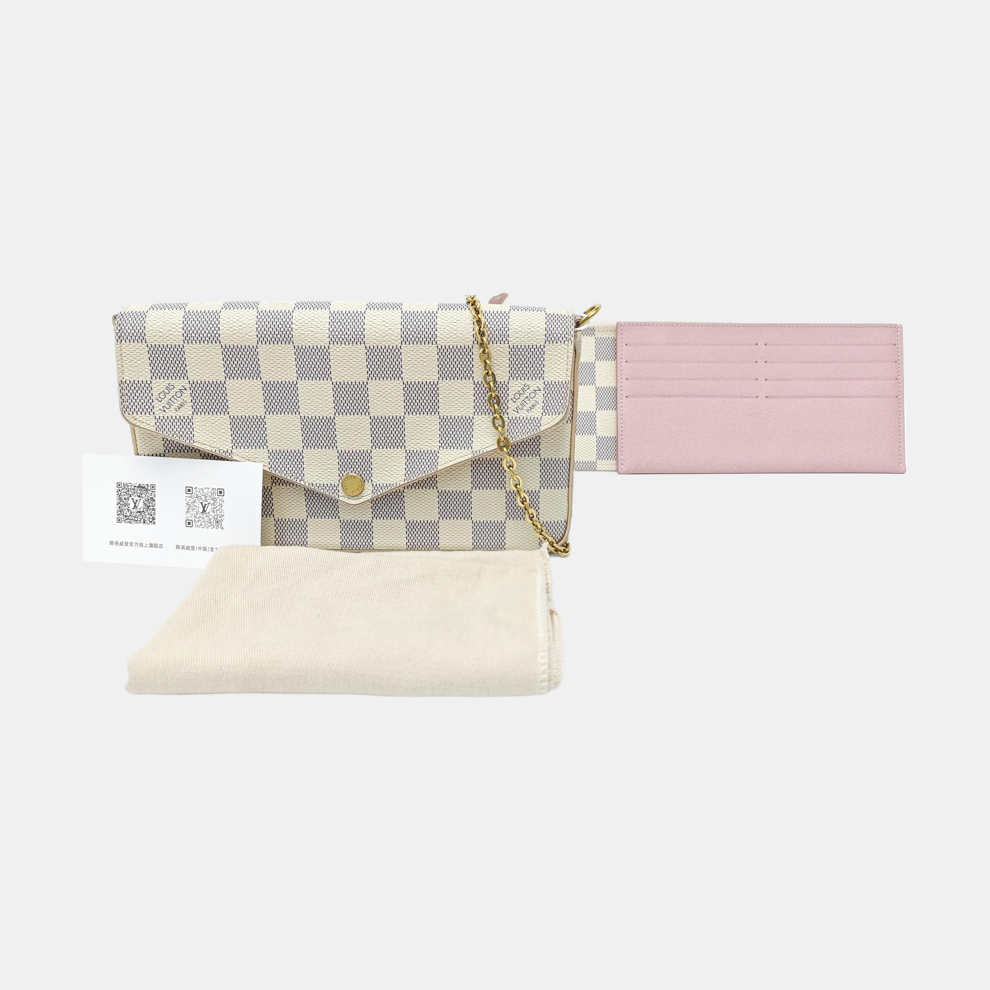 FÉLICIE Damier Azur Coated Canvas White