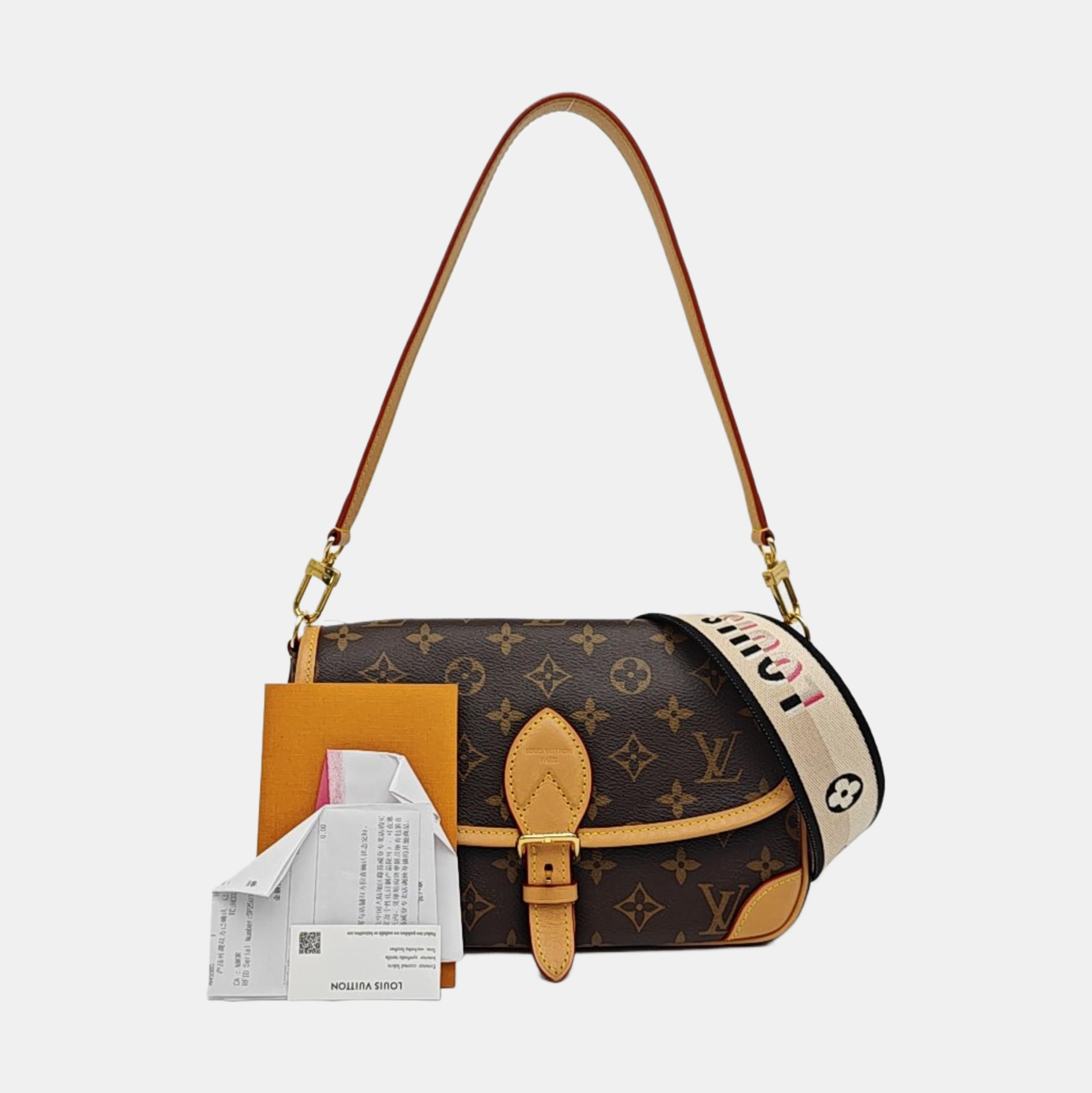 DIANE Monogram Coated Canvas Brown