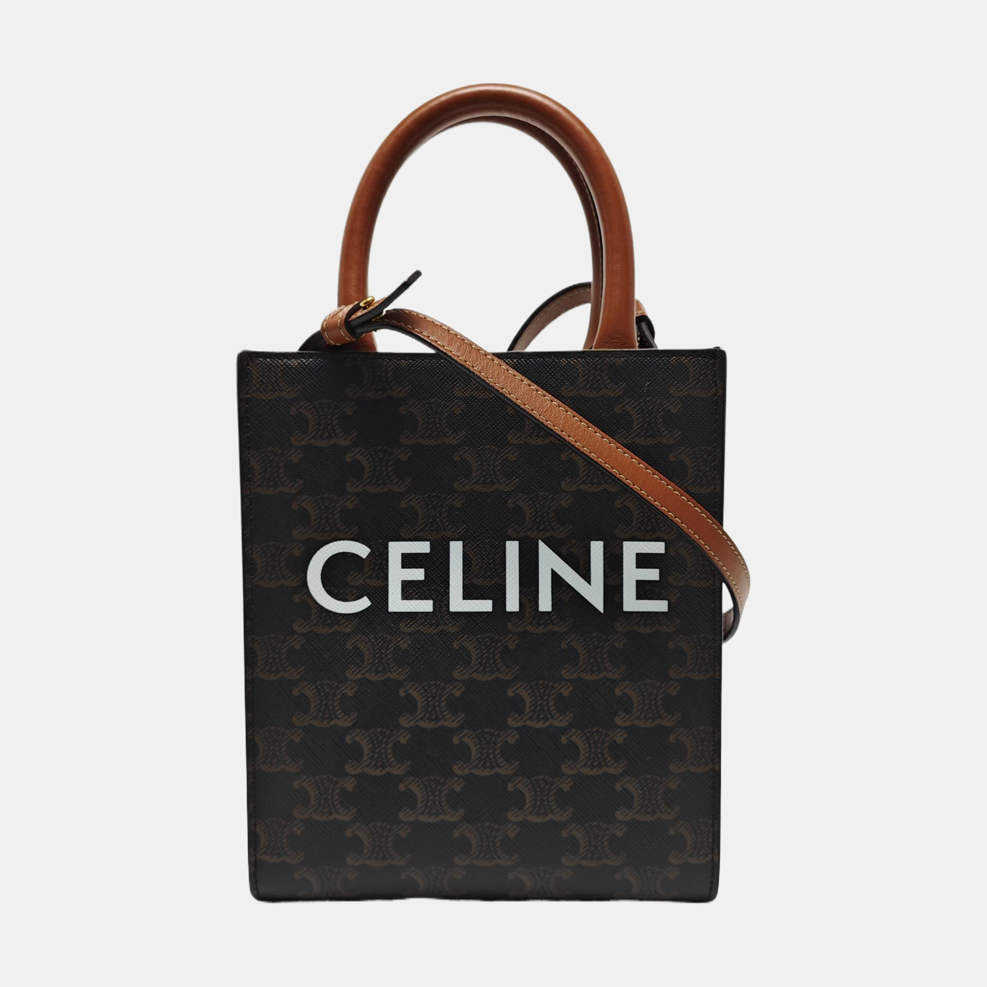 CABAS CELINE Mini Coated Canvas Brown