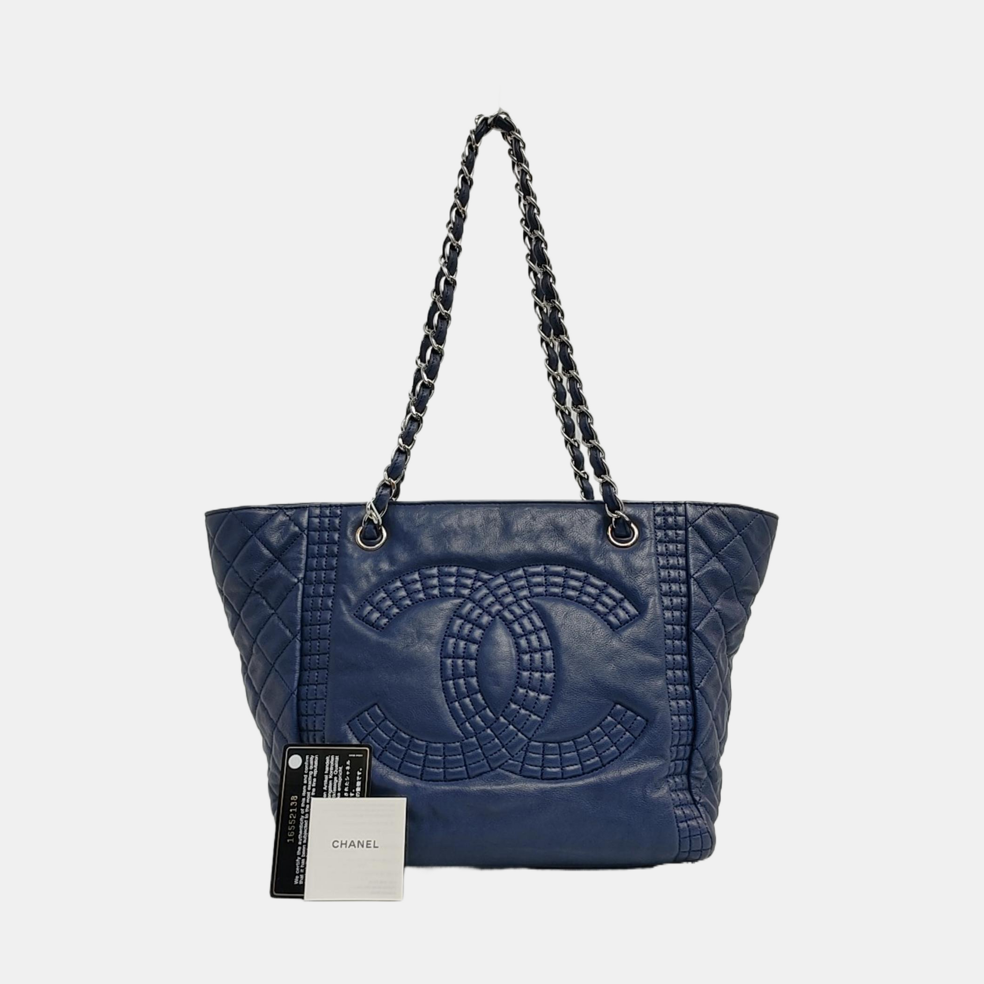Quilted Calfskin Blue