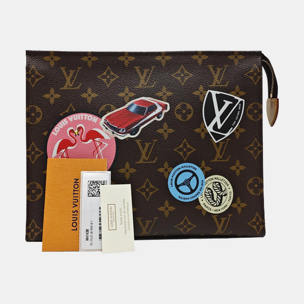 TOILET POCKET 26 Monogram Coated Canvas Brown