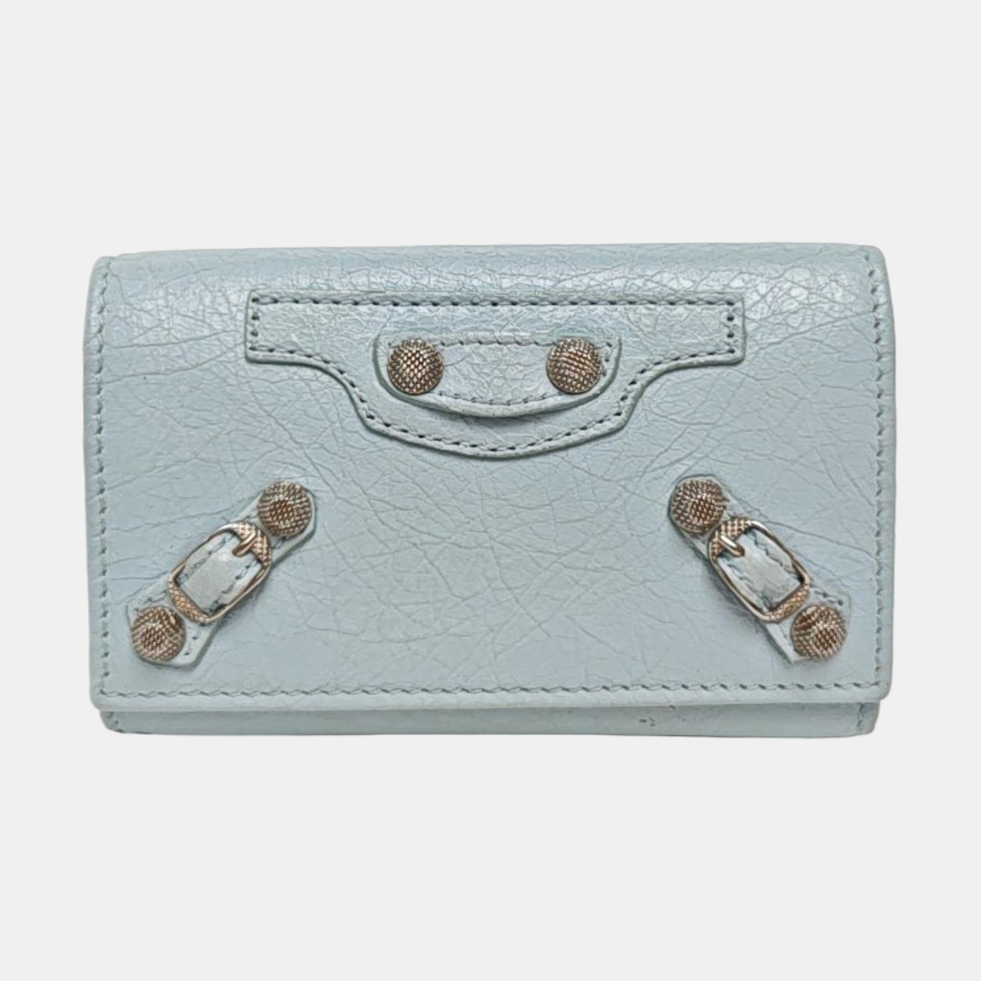 Classic City Lambskin Blue Key Pouch