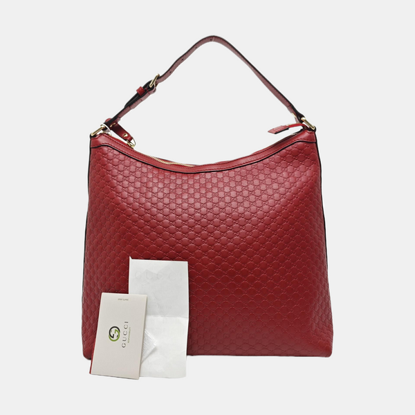 Monogram Calfskin Top Handle Bag Red