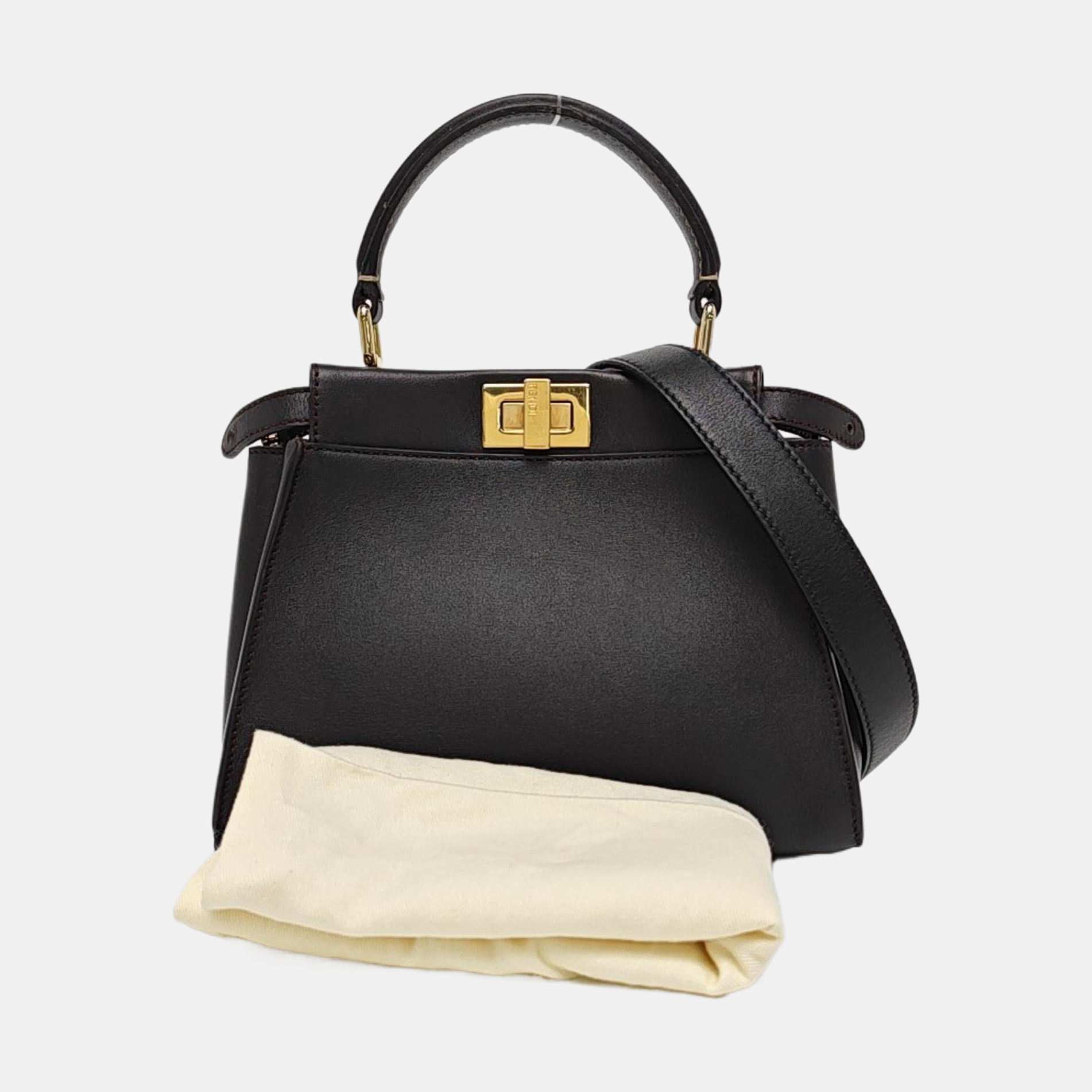 Peekaboo Mini Lambskin Black