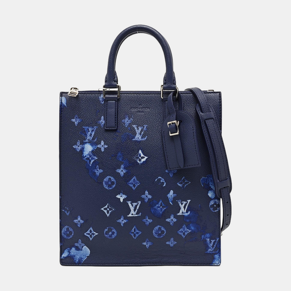 SAC PLAT Calfskin Blue