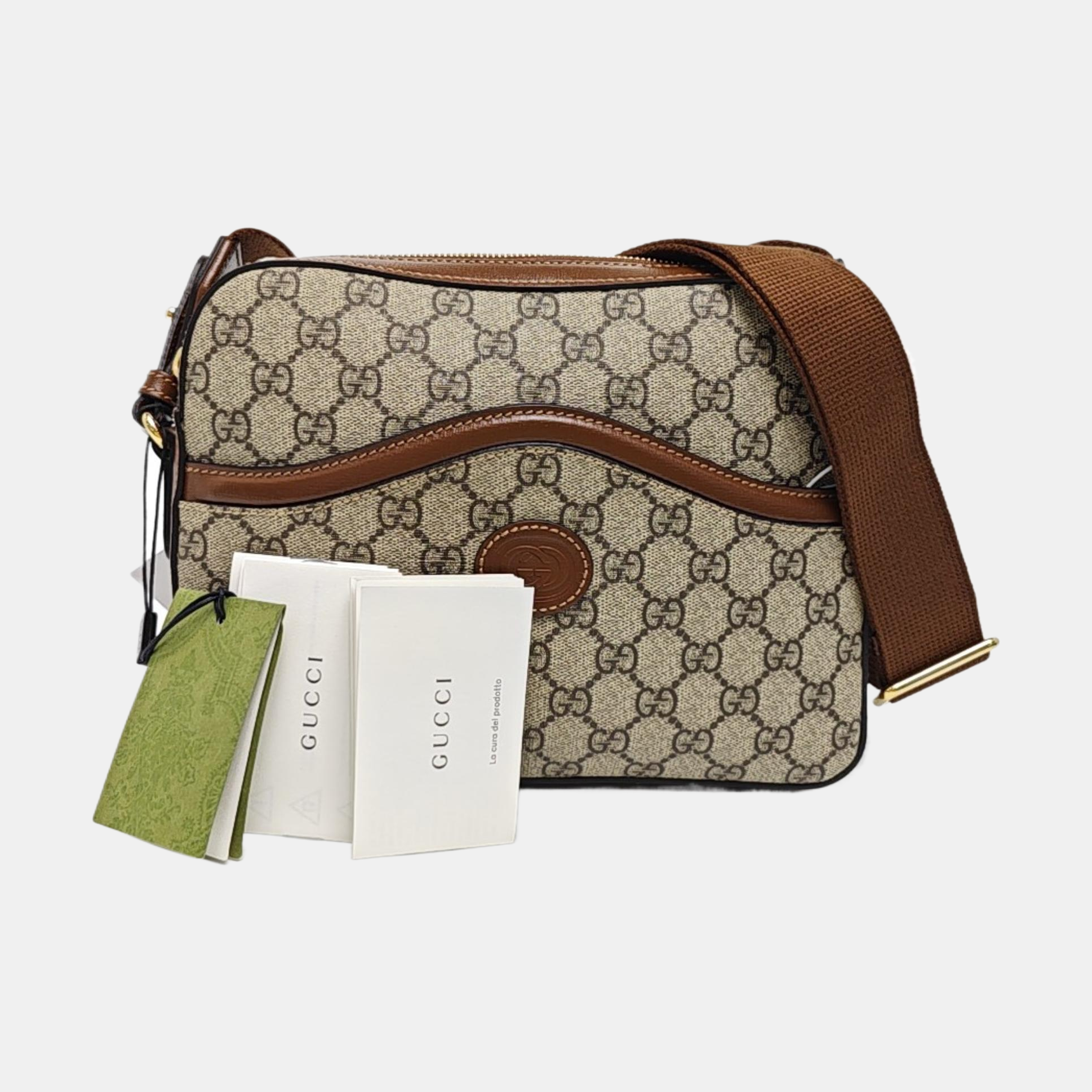 Monogram Coated Canvas Shoulder Bag Black